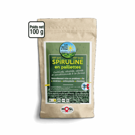 Spiruline en paillettes - 100g