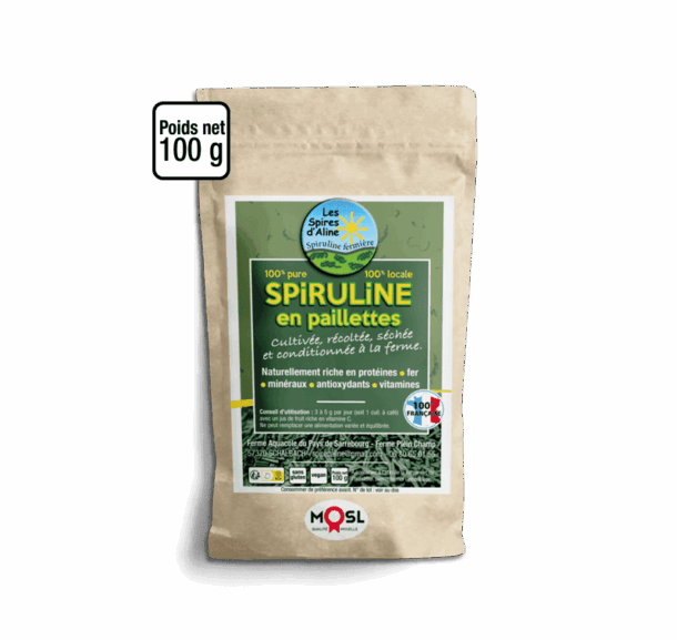 Spiruline en paillettes - 100g